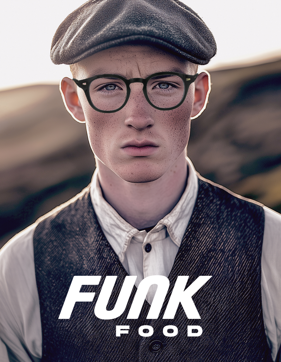 Funk Food: Junger Mann mit Brille